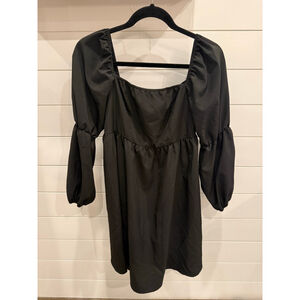 Women's Unbranded Black Mini Puff Sleeve Dress XL